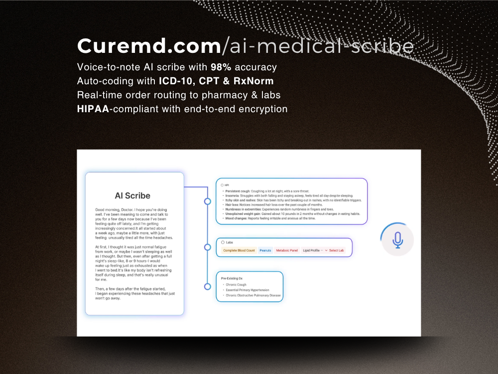 CureMD AI Medical Scribe overview